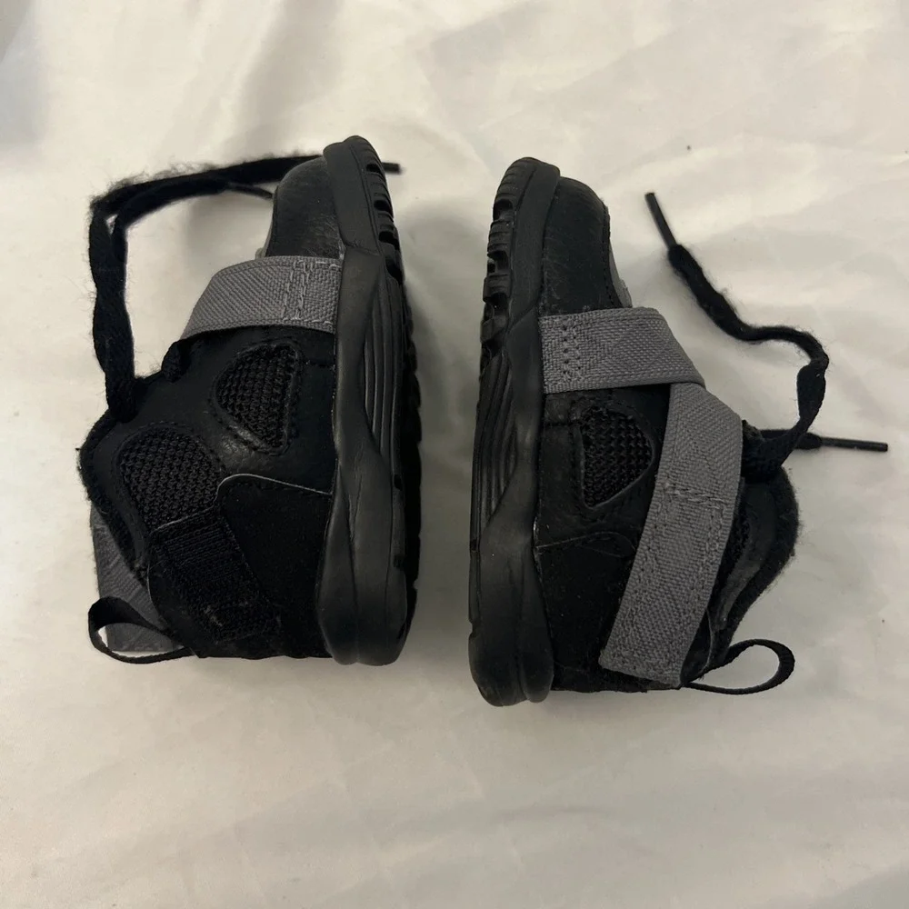 Sneakers Baby Toddler Sz 4C Jordan 1 Low‎ Flex (TD) Black Color 554721-100 Box